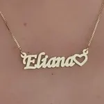 Colar com Nome Simples em Banho de Ouro 18k